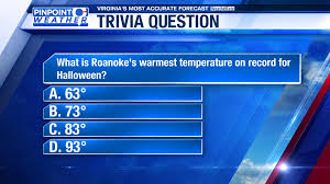 Please, try to prove me wrong i dare you. Wfxr Weather Trivia Warmest Roanoke Halloween On Record Wfxrtv