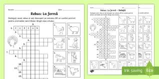 Din soare si din alba nea. La FermÄƒ Rebus Teacher Made