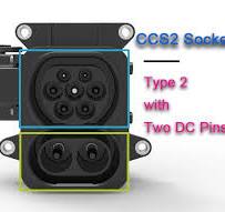 CCS2 EV DC Charging Socket Inlet | CCS Types 2 Connector