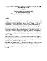 It's a good question, because they can leave you wondering what the heck is going on with your body. Pdf Dizziness Postural Blackouts It Could Be Multiple System Atrophy Rahul Chakor Academia Edu