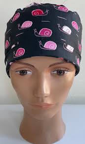 Snails -adjustable, Fold up Scrub Hat