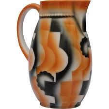 1920 S Art Deco Hot Chocolate Pitcher Leuchtenburg Miranda Tea Pot With Spray Decorations 1920s Art Deco Art Deco Art Deco Home