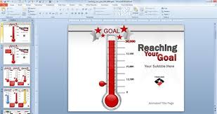 Slide powerpoint thermometer template lorgprintmakers com. Animated Goal Chart Template For Powerpoint