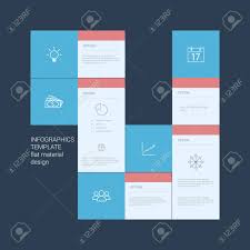 Infographics Template Menu Options Elements Material Design