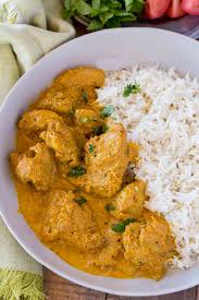 indian chicken korma dinner, then dessert