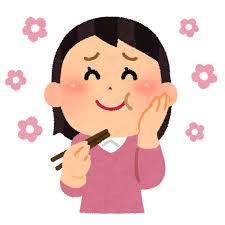 美味しそうにご飯を食べる女性のイラスト | かわいいフリー素材集 ...
