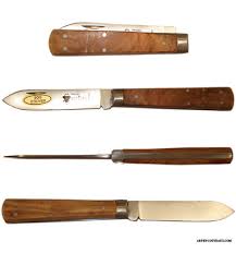 Couteau d'office bec d'oiseau couteau à désosser 1 couteau à pain 1. Grand Pere Couteau Le Pradel Manche Olivier Thiers Issard Art Et Couteaux