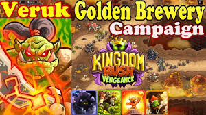 Kingdom Rush Vengeance Golden Brewery Campaign Level 4 Hero Veruk S In 2020 Brewery Rush Games Rush