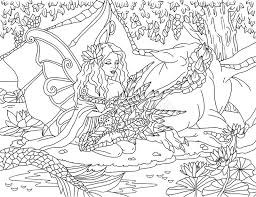 Appealing fairies coloring pages for adults. Coloring Page The Fairy Stock Illustration Illustration Of Forest 127841260