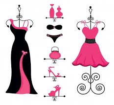 Fashion Clipart Pink Black Clip Art Images Jpg Png Vector Fashion Model Shape Shadow Graphic Women Dres Clip Art Free Clip Art Fashion Clipart