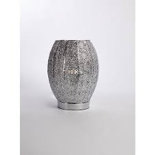 The small table lamp / bedside lamp nomad is individually made by hand from special concrete. Silver Toned Moroccan Table Lamp Home George At Asda