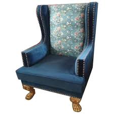 They instantly inject personality and creativity into your space. Wooden Blue Designer Velvet One Seater Sofa Chair Rs 20000 Piece Id 21427135948