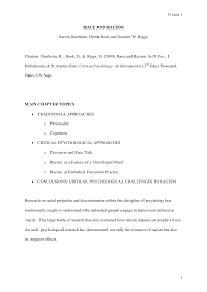 Using the practice of experiment related distortion effects. Pdf Race And Racism
