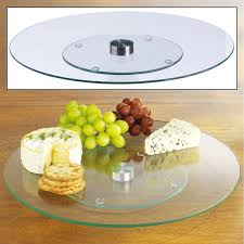 Amazon Com Glass Lazy Susan 14 Rotating 360 Serving Platter Round Table Centerpiece Counter Art Elegant Tabletop Platters Round Table Centerpieces Table Centerpieces Serving Platters