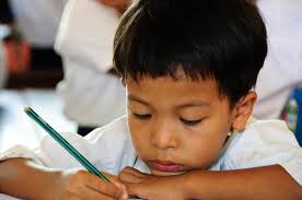 Writing hard at Amelio School