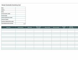 Maybe you would like to learn more about one of these? Home Contents Inventory List