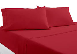 Les draps sont la base d'une bonne nuit de sommeil. Ensemble De Draps Rouge Tres Grand Lit King Brault Martineau