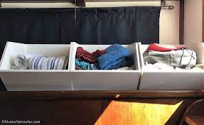 Everyone seems to need additional storage space in their closets, so you will need to know how large you want the organizer to be before you start. Boat Interior Storage Ideas Or Where To Put All Your Stuff Blue Turtle Trawler