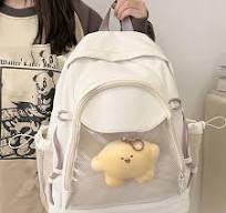 Amazon.co.jp: FACAILUO トレンディ ナイロン バックパック 大容量 クリアポケット スクールバッグ カジュアル デイパック  ユニーク リュックサック 学生用 : ファッション