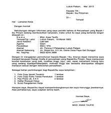 Contoh surat izin untuk orang tua murid; Contoh Surat Lamaran Kerja Di Perusahaan Swasta