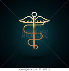 Yellow and white snake medical logo, medical cannabis medicine medical marijuana card legality of cannabis, cannabis transparent background png clipart. Gold Line Caduceus Vector Photo Free Trial Bigstock