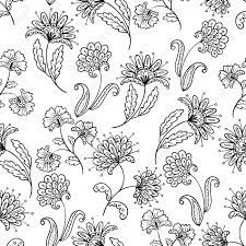 This was my progress when i stopped working last night. Floral Line Art Seamless Pattern Floral Doodle Flower Coloring Pages Line Art