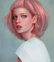 fotos para tus portadas 3 digital painting art pink hair