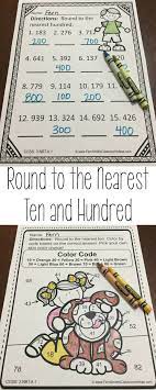 Perfect For 3rd Grade Go Math Chapter One Lesson 1 2 Color Your Answers Printables For Rounding To The Nearest Ten Or Hundred Co Go Math Math Third Grade Math