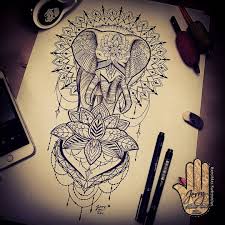 Mandala Tattoo Idea Elephant Tattoo Design Idea Lotus Flower Tattoo Design Lace Dotwork Tatt Mandala Elephant Tattoo Elephant Tattoos Elephant Tattoo Design