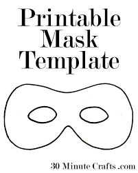 Punch holes where indicated and tie on elastic to fit child's head; Printable Halloween Mask Templates 30 Minute Crafts