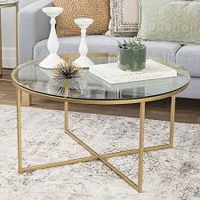 We Furniture 36 Coffee Table With X Base Glass Gold Reviews Coffee And Tea Coffee Tools Coffee Accessories Buymorecoffee Com Gold Coffee Table Round Glass Coffee Table Coffee Table