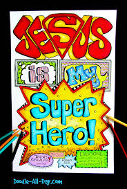 Happy superhero kid kids flying isolated coloring page stock. Jesus Your My Superhero