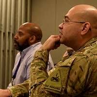 Col. Michael Shields (right), commander, 172nd Stryker