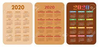 Check spelling or type a new query. Calendar 2020 Year Pocket Card Set Vector Design Collection Royalty Free Cliparts Vectors And Stock Illustration Image 129897472