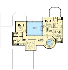 Plan 62493dj 5 Bed House Plan With Elegant Spiral Stair In 2020 Mediterranean Style House Plans House Plans Luxury House Plans