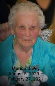 It is with deep sorrow we announce the loss of Murray's mother, Marion  Joyce Davey (Fraser)