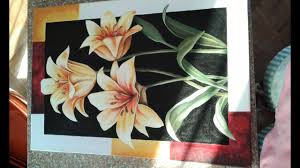 Black, burnt umber, natural umber, red, dark red, w. Painting Flowers On Canvas Acrylic Paint Youtube