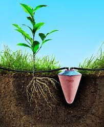 This Low Tech Gravity Fed Watering System Is Based On An Ancient Irrigation Technique Treehugger Plant Watering System Ancient Irrigation Plants