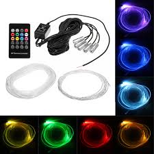Rgb Led Car Interior Atmosphere Lamp Optical Fiber Neon El Strip Light Kit Phone App Remote Control Sound Active Sale Banggood Com