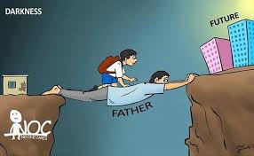 A Fathers Sacrifice Meaningful Pictures Pictures With Deep Meaning Satirical Illustrations