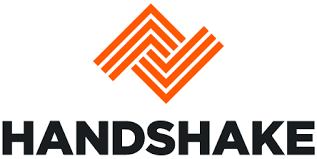 Handshake Logo The Lines And Shapes Create A Geometric Feel And Resemble The Hand Shake Orangelogo Handshake Logo Hand Logo Lotus Logo