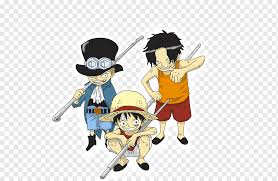 Asl ace sabo luffy wallpaper made with renders program used: Monkey D Luffy Portgas D Ace Sabo Donquixote Doflamingo One Piece Ace Chibi Computer Wallpaper Fictional Character Png Pngwing