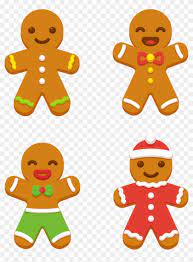 Wrapping paper with christmas elements, vector. Gingerbread Cookies Drawing Cute Gingerbread Man Free Transparent Png Clipart Images Download