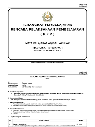 Rpp aqidah akhlak ma kelas x xi xii ktsp semester 1 dan semester 2. Rpp Daring Kelas 6 Akidah Akhlak Silabus Rpp