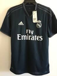 With the first shirt, the white colour is combined with the. Adidas Real Madrid Away 2018 19 Soccer Jersey Black Dark Green Size S Men S Only 191525366204 Ebay