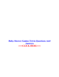 A baby snake is called a snakelet. Baby Trivia Questions And Answers Fill Online Printable Fillable Blank Pdffiller