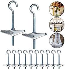 Buy the best and latest ceiling hooks on banggood.com offer the quality ceiling hooks on sale with worldwide free shipping. Afasoes Pack Of 12 Spring Folding Dowels M5 Hook Dowels Ceiling Galvanised Tilt Dowels With Hooks