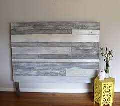 As time goes by the bed needs to get bigger different designs appear every week in wood king headboards that fit efficiently on our king bed frames; Pallet Headboard White Grey Pallet Headboard Wood Headboard Headboard Reclaimed Wood Head Diy Wood Headboard Pallet Wood Headboard White Wooden Headboard
