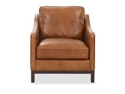 Living room caramel leather chair. Casual Leather Chair In Caramel Mathis Brothers Furniture