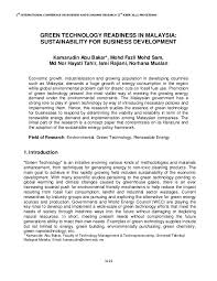 Chief executive officer of malaysian green technology and climate change (mgtc), ts shamsul bahar bin mohd nor, on behalf of mgtc wishing everyone happy world environment day sembah takzim daripada seluruh warga malaysia green technology and cllimate change centre (mgtc). Pdf Green Technology Readiness In Malaysia Sustainability For Business Development Ismi Rajiani Academia Edu